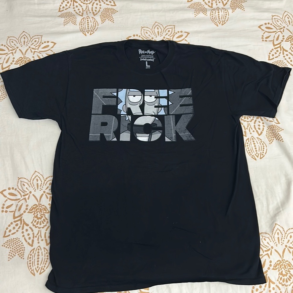 Free Rick Adult Swim Rick and Morty Black Shirt